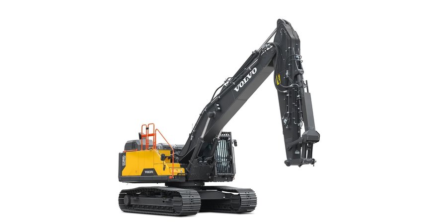 STRAIGHT BOOM TRANSFORMS 38-TON EC380E INTO FORMIDABLE DEMOLITION TOOL